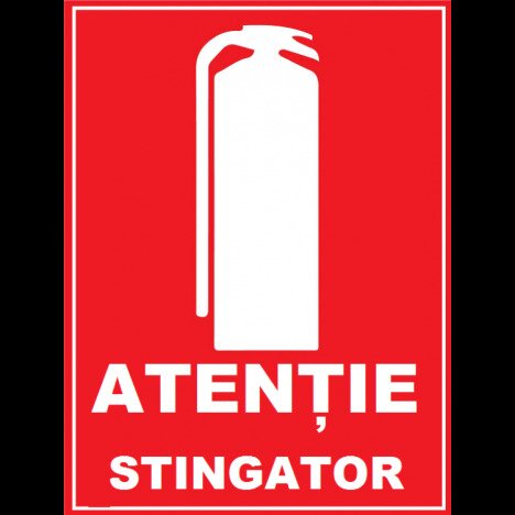 Placuta atentie stingator